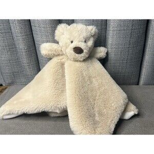 Mudpie Teddy Bear Lovey Security Blanket Plush Baby Toy Brown